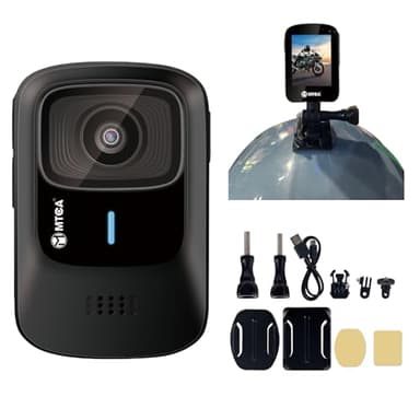 MTCA Helmet Action Camera – 4K Ultra HD 16MP Waterproof Sports Cam, 145° Wide-Angle, Includes Helmet Mount & Accessories for Motorcycle, Bike & Outdoor Adventures(can Connect Phone via WiFi)