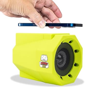 Mad Man Phone Volume Amplifier Sound Booster - No Bluetooth or Cables, Set Smartphone on Speaker to Amplify Audio, Universally Compatible, Works with Speakerphone, Perfect for Seniors (Lime)