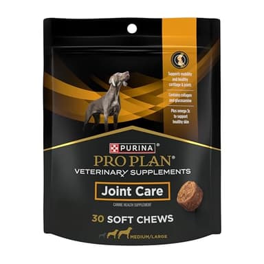 Purina Pro Plan Veterinary Large Breed Dog Joint Care Supplement with Glucosamine, Chondroitin, and Collagen to Support Hip and Joint Health – 30ct Pouch