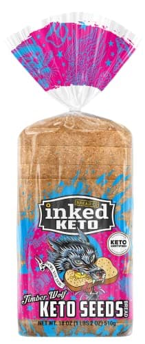 Timber Wolf Keto Seeds Bread No Sugar added 3 bags 18 oz Made in USA by inked Keto, 1.125 Pound (Pack of 3)