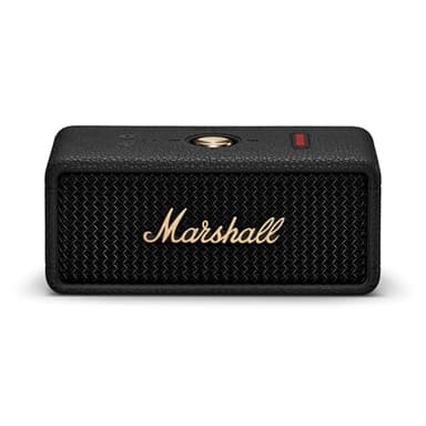 Marshall Emberton III Portable Bluetooth Speaker - Rugged Waterproof IP67 Design | Loud Stereo Sound, Deep Bass with 32+ Hr Playtime | Compact and Wireless for Travel and Outdoors - Black & Brass