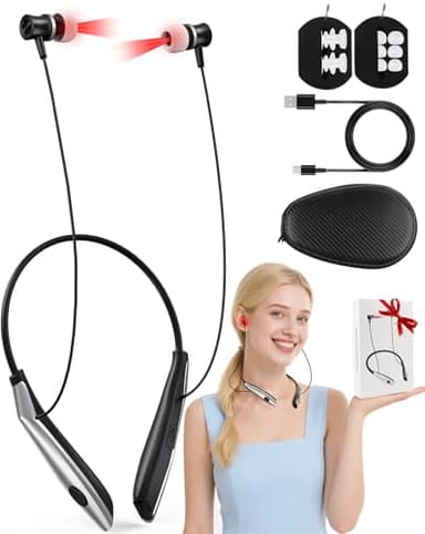 Ear & Nose Red Light Therapy Device 650nm, Tinnitus Red Light Therapy for Ears, 2-in-1 Rehears Red Light Relief