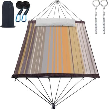 GAFETE 14ft Portable 2 Person Hammock, Quick Dry Textilene, 550 lb Capacity