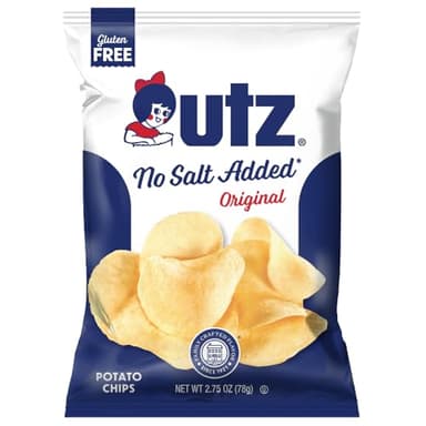 Utz No Salt Added Potato Chips – 2.75 oz Bags (14 Count) – Classic Crunch with Simple, Fresh Potato Flavor – Snack Pack for Lunches, Road Trips, and Everyday Snacking