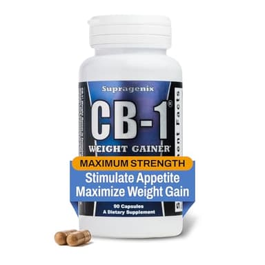 Supragenix CB-1 Weight Gainer Pills (90 Count) | Weight Gain Support for Women & Men | Clinically Tested Appetite Booster | Powerful Mass Gainer