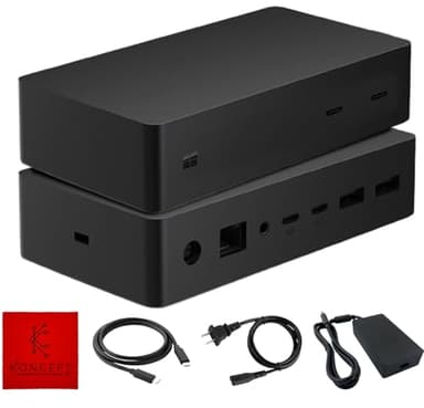 SVS-00001/1917 Microsoft Surface Dock 2 - Surface Pro Docking Station with USB-C to C Cable & 199W - Compatible with Surface Pro 4/5/6/7/8/9, Pro X, Pro 10 Surface Book 2/3, Surface Go 2/3/4