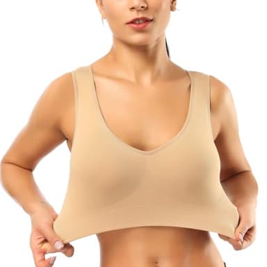 BESTENA Sports Bras for Women, Seamless Comfortable Large Yoga Bra with Removable Pads