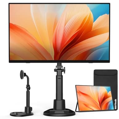 Wireless Portable Monitor Battery-Powered, Support AirPlay Miracast, 15.6" 1080P Monitor USB-C HDMI External Display w/Stand Bag, 2nd Screen for Laptop MacBook PC Phone Tablet, Built-in Battery(4- 5H)