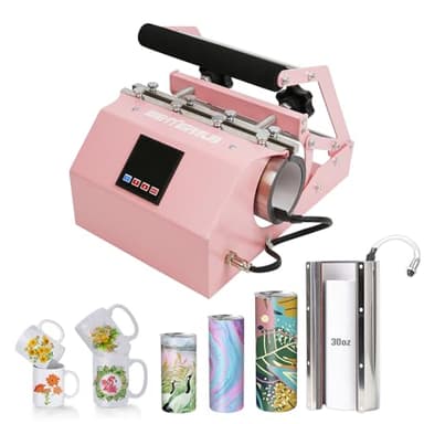BetterSub Tumbler Mug Heat Press Machine 30 OZ 20 OZ 16 OZ Sublimation Straight Skinny Tumbler Mug Sublimation Print 11 OZ 15 OZ Sublimation Mug Heat Transfer Pink