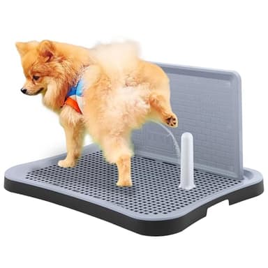 FLERDMAU Indoor Dog Potty, Puppy Changing Pee Pad Holder Tray Training with Splash Guard for Small Dogs Toilet Indoor Outdoor, Waterproof Easy Clean ，20" L x 15.1" W x 10.7" H