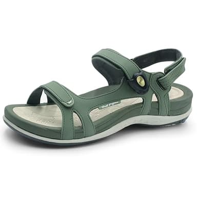 SIGNATURE Arch Support Womens Sandals Comfortable Walking. Everyday Comfy Sandals Women Wear for Beach, Travel, Water, Outdoor, Hiking. Women Footwear. Size 10-10.5: 9179 Olive EU41