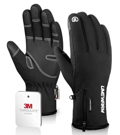 UMEWARM -10℉ Winter Gloves for Cold Weather Made with 3M Insulation, 5-Layer Fabric Snow Ski Gloves Women Men, Windproof & Waterproof Gloves for Men, 10 Touchscreen Fingers Thermal Glove