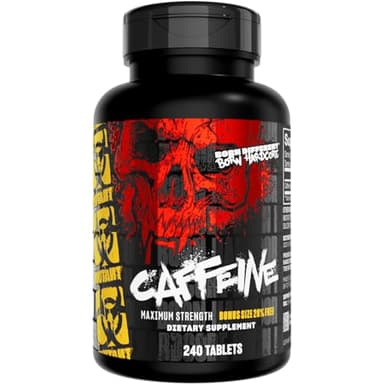 Mutant Caffeine Pills – Pharmaceutical-Grade Pure Caffeine Supplement for Boosting Energy, Focus, Mental Alertness, Performance, & Endurance – Reduces Fatigue & Restores Wakefulness – 240 Tablets