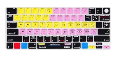 XSKN Serato DJ Shortcut US Version Keyboard Cover Skin for 2026-2021 MacBook Pro 14 16 inch MacBook Air 13 15 inch with M5/M4/M3/M2/M1 and MacBook Neo