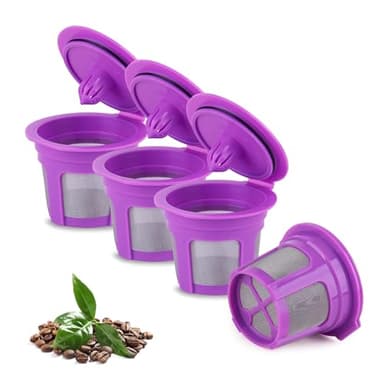 Irmidi 4 Pack K Cups Coffee Filters Compatible with Keurig Brewers 1.0 and 2.0Coffee Makers - Universal Kcup Filters Fit Refillable Kcup Coffee Pods