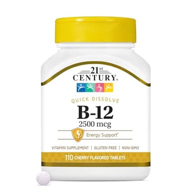 21st Century B 12 2500 mcg Sublingual Tablets, 110 Count