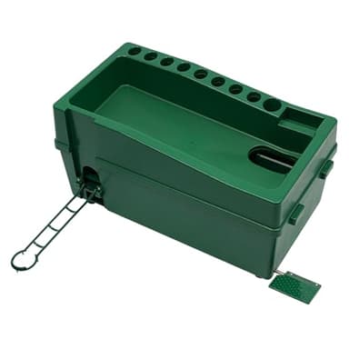 Automatic Golf Tee Machine, 100 Balls Golf Ball Dispenser with Batting Stand, No Power&Electricity Required, Auto Tee Up Machine for Driving Ranges, Golf Ball Game, Sports Gaming Clubs (Green)