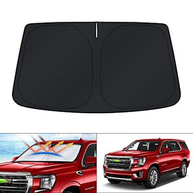 KUST Windshield Sun Shade fit for 2021-2025 Chevrolet Suburban/Chevy Suburban/GMC Yukon XL Accessories, Sun Visor Protector Foldable Blocks UV Rays Keep the Car Cooler