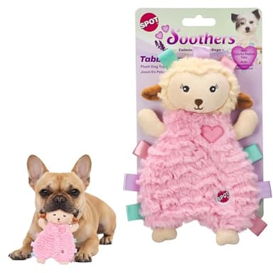 SPOT Soothers- Tabbie Lambie Dog Toy-Separation Anxiety Toys for Dogs, Stuffing Free, Scented with Calming Lavender Fragrance Beads to Safely Calm and Relax Dogs and Puppies, 8in