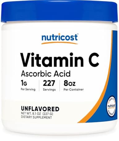 Nutricost Ascorbic Acid Powder (Vitamin C) 0.5 LBS (8 Ounce)