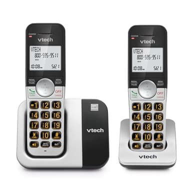VTech Cordless Phone 2-Handset with Large Display and Big Buttons, DECT 6.0 with Caller ID/Call Waiting, Full Duplex Speakerphone, ECO Mode, Last 10 Number Redial, Easy to Use,VG231-2