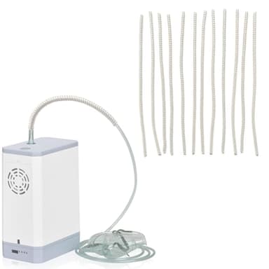 Apuozhi 12 Pack Oxygen Tubing Support Crimp Straightener, Keeps Hose Straight - Prevents Kinking Retractable Oxygen Tube Protector for Portable Oxygen Concentrator, Oxygen Tank, Nasal Cannula, Gold