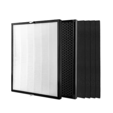 Air Purifier Filter Set for 3000 Air Purifier, with 1 HEPA Replacement Filter, 1 Activated Carbon and 4 Pre-Filters for 3000 Accessories