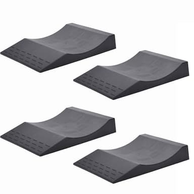Maxsa 37353 Park Right Tire Saver Ramps for Flat Spot Flat Tire Prevention and Vehicle Storage for Vehicles up to 10 Tons, Black, Set of 4