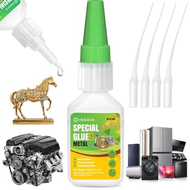 Metal Glue, 20g Heavy Duty Adhesive for Metals and Other Materials Bonding, Waterproof & Fast-Drying, Super Instant Glue for Metal Repairs, Jewelry, DIY Projects, Aluminum, Steel, and More