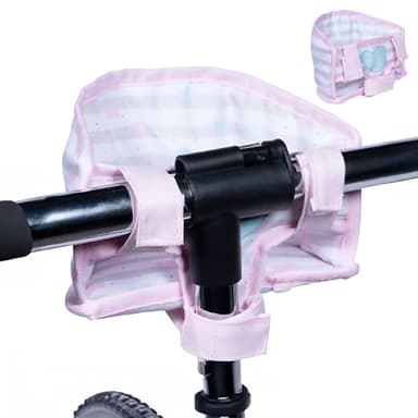 Adora Bike Baby Doll Seat Carrier, Pretend Play Toy Accessories for Dolls up to 13 Inch, Adjustable Velcro Straps Fits All Bicycle Sizes - Classic Pastel Pink