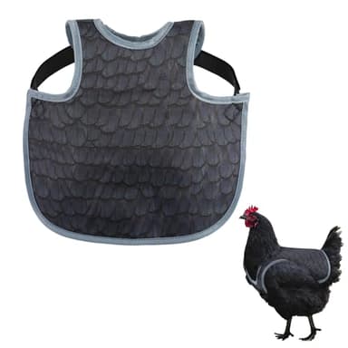 MYWSN Chicken Saddles for hens, Chicken Apron Back Protector for Hens With Adjustable Strap, Chicken Hen Mating Saddle (Black)