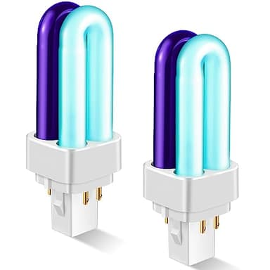 Qualirey 2 Pack 41050 7W Replacement Bulb, Upgraded 2 Color Bug Zapper Bulbs Compatible with Dynatrap DT1050 DT1100 DT1250, 1/2 Acre Mosquito UV Light Trap Replacement Bulb