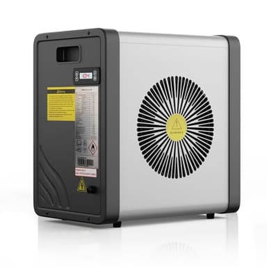 DoCred 17,000 BTU Swimming Pool Heat Pump, Electric Pool Heater for Above Ground Pool up to 5,000 Gallons, Ultra Quiet 29-45 dB, 5.5 COP, 115V, Heating and Cooling Pool Heater