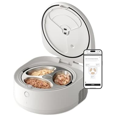 PETLIBRO Automatic Cat Feeder Wet Food with Stainless Steel Bowl, Refrigerated Auto Cat Feeder with Semiconductor Cooling, 3 Fresh Meals for 3 Days, App-Controlled Pet Food Dispenser, Easy to Clean