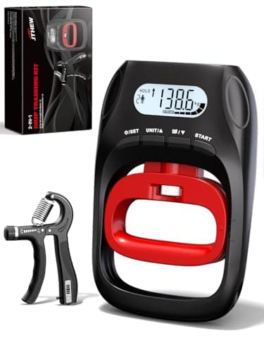 Grip Strength Tester Trainer - Electronic Hand Dynamometer of 400lbs/180kg & Grip strengthener with Adjustable Resistance for Sport