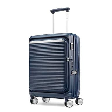 Samsonite Paralux Global Carry-On Luggage - Innovative Design - Quick Access Front Pocket - Dual Suspension Wheel Technology - TSA Lock - Expandable - Includes Removable Packing Cubes - Midnight Navy