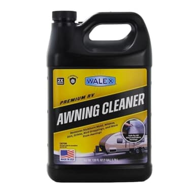 Walex RV Awning Cleaner - Safe for Vinyl & Fabric, Dissolves Tough Stains, Mold, Mildew, Dirt, Bird Droppings & More; Extends Awning Lifespan for RVs, Campers, Trailers & Motorhomes, 1 Gallon