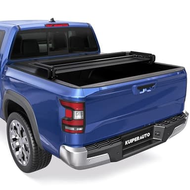 KUIPERAUTO 5FT Tri Fold Soft Folding Truck Bed Tonneau Cover Compatible for Nissan Frontier 2005-2026 Suzuki Equator 2009-2014 Fleetside On Top 60Inch