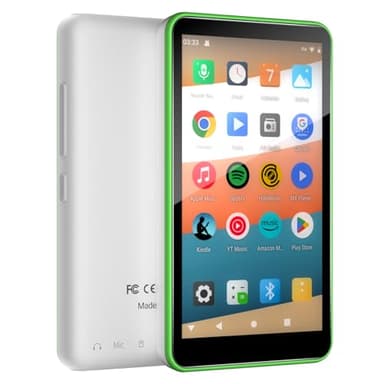 MP3 Player with Bluetooth and WiFi, 144GB Storage & Android OS, 4" Touch Screen, FM Radio, Kids MP3 & MP4 Player with Spotify, Amazon Music, and Google Play Store, DGTenk Portable Media Player(Green)