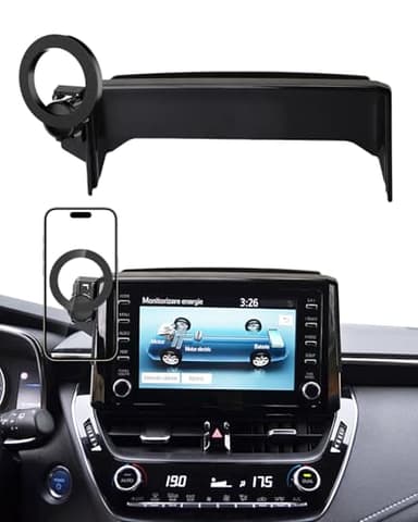 PZK Car Phone Mount for 2019-2025 2026 Toyota Corolla/Corolla Hatchback Hybrid LE/SE/Corolla Cross 2022-2025 2026 Accessories 8-inch Screen Compatible with Magsafe Car Phone Holder Not Affect Vent