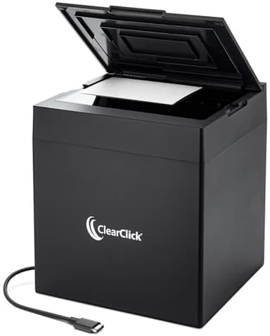 ClearClick InstaScan Photo Scanner - Scans Each Photo Virtually Instantly - Compatible with 4x6, 5x7, & Smaller Photos - No Drivers Required - USB-C Connection - Software Included - for PC & Mac