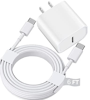 USB C Fast Charger for Apple iPad Pro 13/12.9/11 in 2025-2018,iPad 11th(A16),iPad Air 5th/Mini 7th,iPhone 17/16/15 Series,USB C Charger Fast Charging Adapter Wall Block with 6FT USBC to C Cable Cord