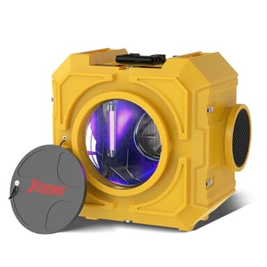 800CFM Hepa Air Scrubber with 4-Stage Filtration, Stackable Negative Air Machine, Commercial Air Purifier with MERV-10/HEPA/Carbon Filters for Water Damage, Construction, Industrial and Home Use