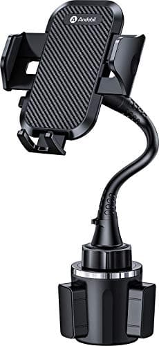 andobil Upgraded 15" Cup Holder Phone Holder, 【Solidest & Adjustable】 Military-Grade Long Gooseneck Cup Phone Holders for Your Car Truck, Car Phone Holder for iPhone 17 Pro Max 16 15 14/Samsung/Pixel