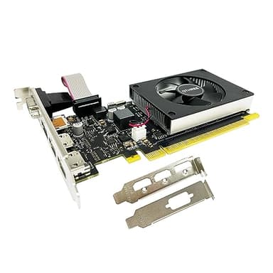 QTHREE GeForce GT 730 4GB Graphics Card,2X HDMI, DP,VGA,DDR3,64 Bit,Low Profile Video Card for PC,Computer GPU,PCI Express X8,SFF,DirectX 12,Support Winows 11