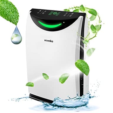 4 in 1 Humidifier and Air Purifier in One Large Room HEPA Air Purifier Humidifier Combo with UV Light, Whole House Large Room Cleaner Up to 1,035 Sq Ft