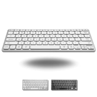 Macally Wireless Bluetooth Keyboard for Mac - Premium Multi Device Connectivity - Compatible Apple Keyboard for MacBook Pro/Air, iMac, Mac mini, iPad, Laptop, and PC