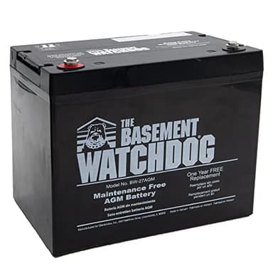 The Basement Watchdog Maintenance Free (AGM) Standby Battery for Backup Sump Pumps (BW-27AGM)