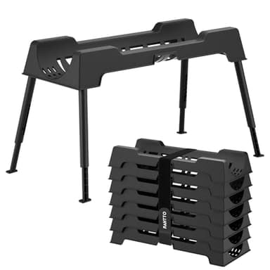 RV Sewer Hose Support, 15FT Heavy-Duty Camper Waste Hose Holder with 7 Foldable Sections, Adjustable & Stable Waste Drainage Support with Strap, Stackable & Weather-Resistant (Patent Pending)