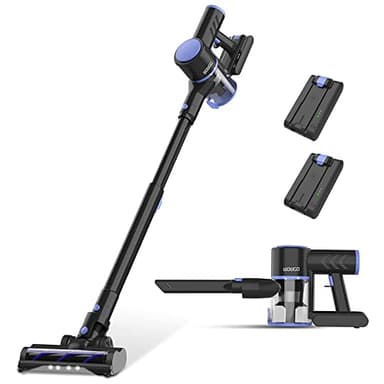 Cordless Vacuum Cleaner, 4-in-1 Vacuum Cleaners for Home, Handheld Vacuum Cleaner with 40 mins Runtime, Stick Vacuum for Apartment, Carpet, Black 2 Batteries